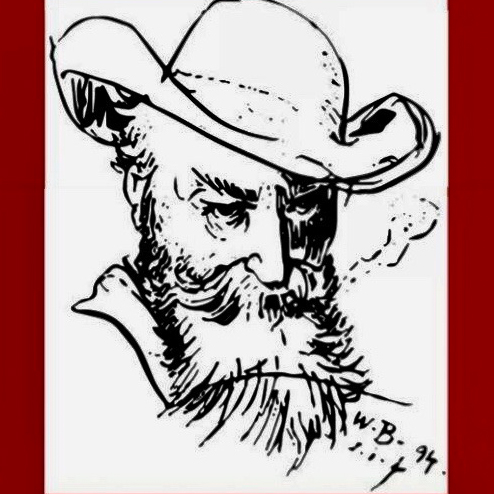 Wilhelm Busch als schwar-weiß Portrait